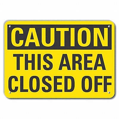 LYLE LCU30265NP10x7 Caution Sign 7 in x 10 in Plastic