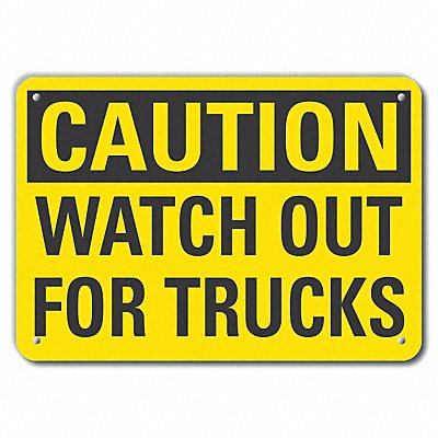 LYLE LCU30266RA14x10 Reflective Lift Truck Trfc Caution Sign 10x14in