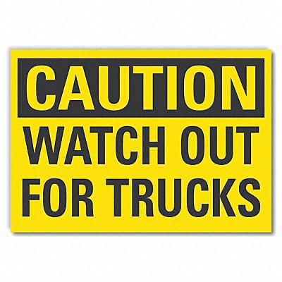 LYLE LCU30266RD5x35 Lift Truck Trfc Caution Reflective Label 3.5x5in