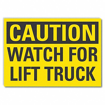 LYLE LCU30268RD10x7 Lift Truck Trfc Caution Reflective Label 7x10in