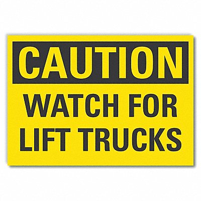 LYLE LCU30270RD5x35 Lift Truck Trfc Caution Reflective Label 3.5x5in