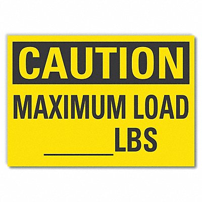 LYLE LCU30276ED14x10 Caution Sign 10inx14in Non-PVC Polymer