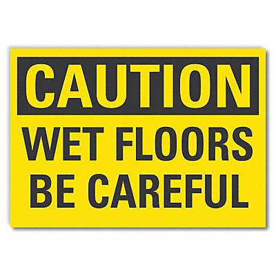 LYLE LCU30278ED14x10 Caution Sign 10inx14in Non-PVC Polymer