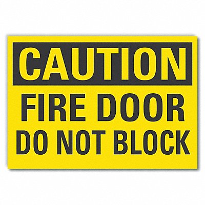 LYLE LCU30280ED14x10 Caution Sign 10in x 14in Non-PVC Polymer