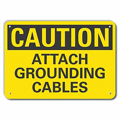 LYLE LCU30284NP14x10 Caution Sign 10 in x 14 in Plastic