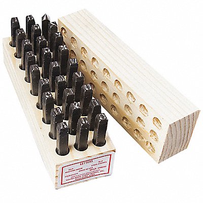 YOUNG BROS. STAMP WORKS 6271 Steel Stamps Set 2-5/8 Shank L Steel