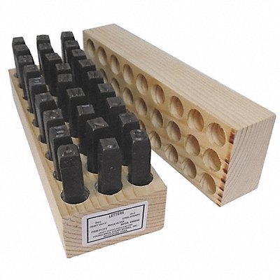 YOUNG BROS. STAMP WORKS 7273 Steel Stamps Set 3 Shank L Steel