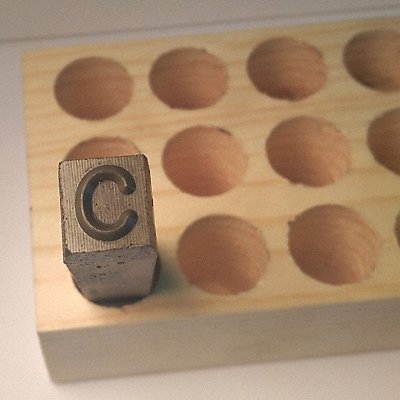 YOUNG BROS. STAMP WORKS YOU05274C Hand Stamp Letter C 3/16in Reversed
