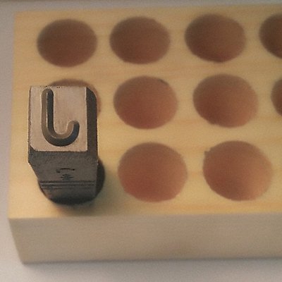 YOUNG BROS. STAMP WORKS YOU03274J Hand Stamp Letter J 1/8in Steel Reversed