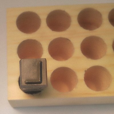 YOUNG BROS. STAMP WORKS 03271L Hand Stamp 2-3/8 Shank L Steel