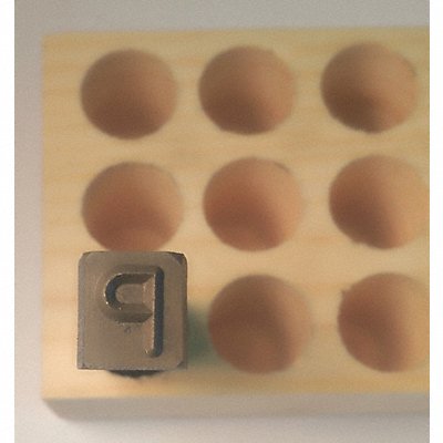 YOUNG BROS. STAMP WORKS 03271P Hand Stamp 2-3/8 Shank L Steel