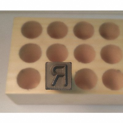 YOUNG BROS. STAMP WORKS YOU07273R Hand Stamp Letter R 5/16in Steel Gothic