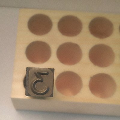 YOUNG BROS. STAMP WORKS YOU070933 Hand Stamp Number 3 5/16in Steel Gothic