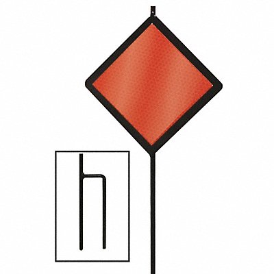 GRAINGER DMD80048R Reflective Driveway Marker Red 48 H PK12