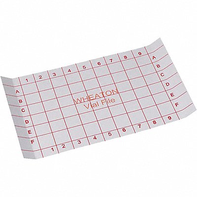 WHEATON W228787 Index Card For 54 Vials Store Case PK35
