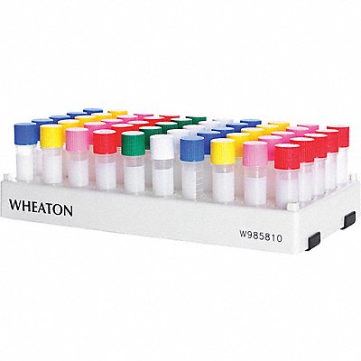 WHEATON W985810 Cryogenic Vial Rack Polypropylene PK5