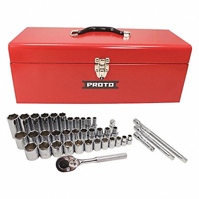 PROTO J54239A Socket Wrench St Chrome 6Pt 5/16 in 1 in