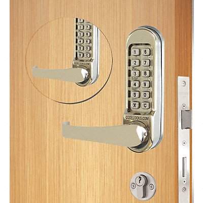 CODELOCKS CL550BBSS Mechanical Lockset Stainless Steel Lever