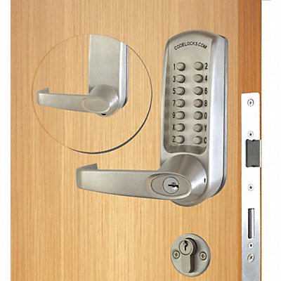 CODELOCKS CL650BS Mechanical Lockset Brushed Steel Lever