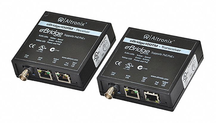 ALTRONIX EBRIDGE100RMT PoE Switch Kit 3-1/2 D x 3-1/2 W Black