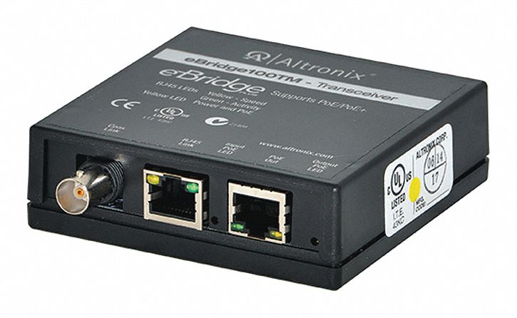 ALTRONIX EBRIDGE100TM PoE Transceiver 1 Cam. Input 3-1/2 W