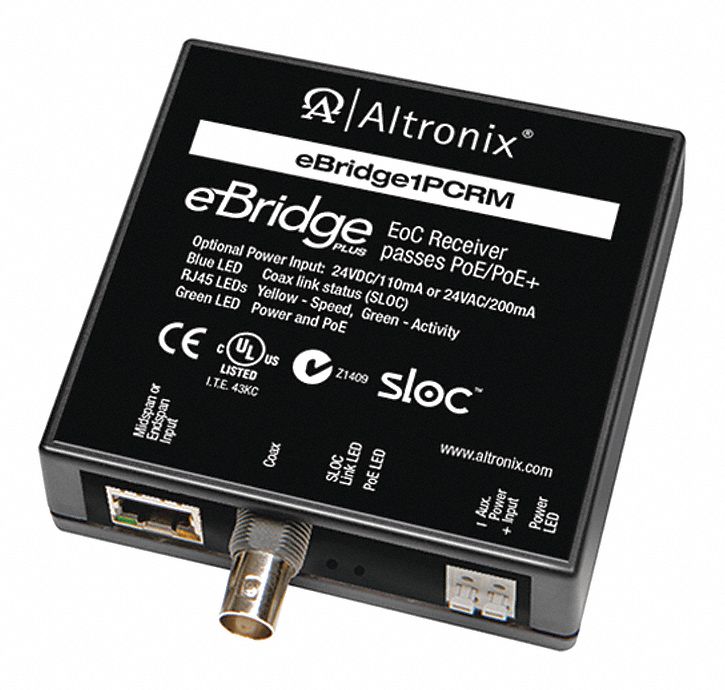 ALTRONIX EBRIDGE1PCRM PoE Extender 3-1/2 W 24VAC/DC Input V