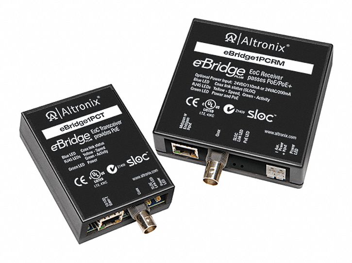 ALTRONIX EBRIDGE1PCRMT PoE Switch Kit 1 Cam. Input 3-1/2 W