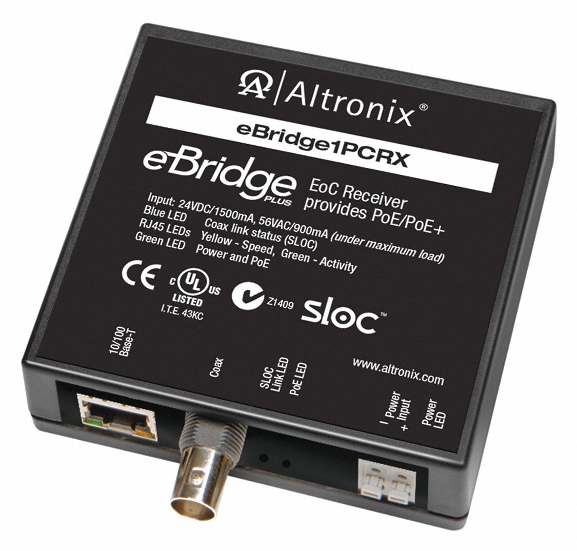 ALTRONIX EBRIDGE1PCRX PoE Extender 3-1/2 W 24/56VDC Input V