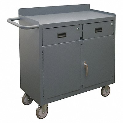 DURHAM MFG 2213ALU95 Mobile Cabinet Bench Steel 42 W 18 D