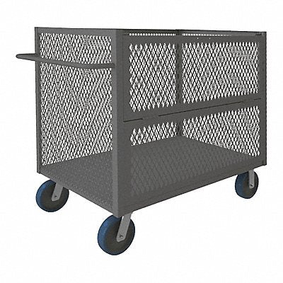 GRAINGER 3STDGEX30606PU95 3 Sided Mesh Cart w/Drop Gate 2000 lb.