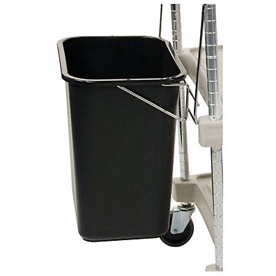 METRO MYWB2 Wastebasket 25 lb Black Polyethylene