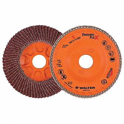 WALTER SURFACE TECHNOLOGIES 15R454 Fiber Disc 4 1/2 in Dia 7/8in Arbor
