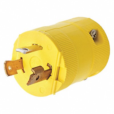 HUBBELL HBL2611VY Locking Plug Yellow 2.0 HP 2 Poles