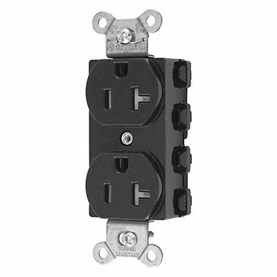 HUBBELL SNAP5362BKTRA Receptacle Black 20 A 2P3W Back 1PK