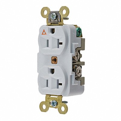 HUBBELL IG5362W Recept White 20 A 2P3W Back Side 1PK