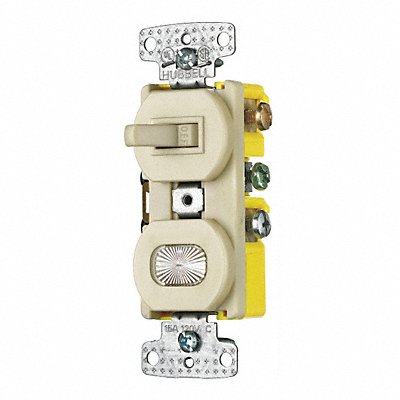 BRYANT RC109I Combo Device Ivory 1P Switch/Pilot Light