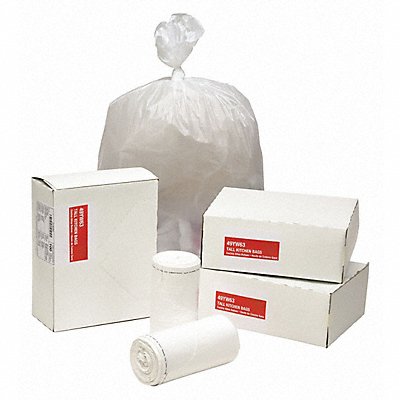 GRAINGER 49YW63 Garbage Bag 13 gal White PK80