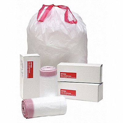 GRAINGER 49YW65 Garbage Bag 13 gal White PK40