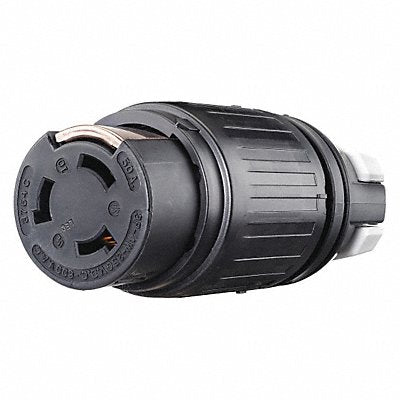 GRAINGER 3764 Locking Connector Strt 50 A Blk Wht Cmpst Non-NEMA