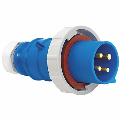 GRAINGER BRY320P6W Pin and Sleeve Plug 20 A Blue 2Pl