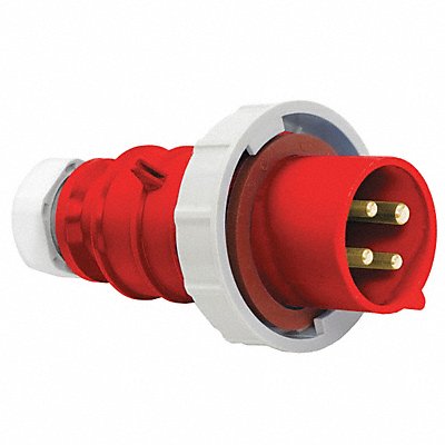 GRAINGER BRY430P7W Pin and Sleeve Plug 30 A Red 3Pl