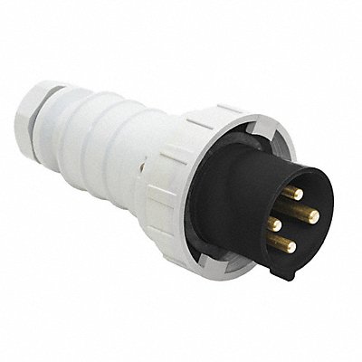 GRAINGER BRY460P5W Pin and Sleeve Plug 60 A Black 3Pl