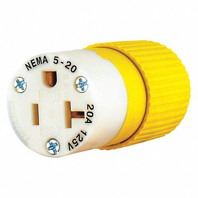GRAINGER BRY5369NCSY Blade Connector Yellow/White 20A Marine
