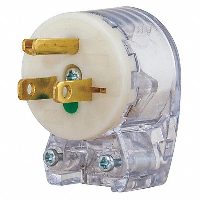 GRAINGER 8295T Angle Straight Blade Plug Transparent