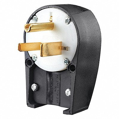 GRAINGER 9650ANPB Angle Straight Blade Plug 3.0 HP 250VAC