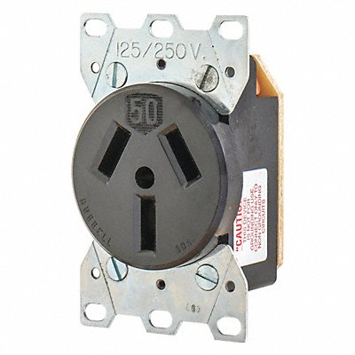 GRAINGER 9306 Receptacle 50A 3.0 HP 3 Poles 3 Wires