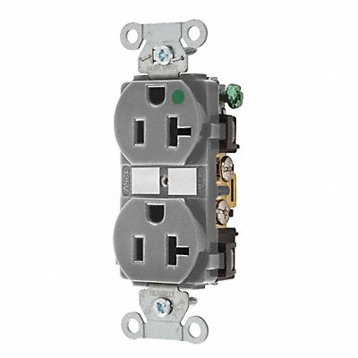 GRAINGER 8300HBGRY Receptacle Grey 20A Nylon 1.0 HP 2 Poles