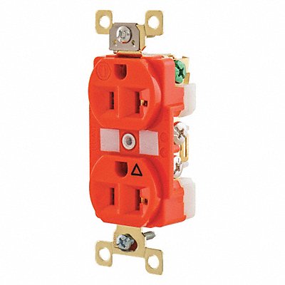 GRAINGER BRY5362IG Receptacle Orange Nylon 1.0 HP 2 Poles