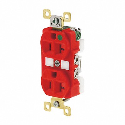 GRAINGER BRY8300REDL Receptacle Red 20A 1.0 HP 2 Poles