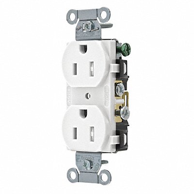 GRAINGER CRS15WTR Receptacle White Nylon 0.5 HP 2 Poles